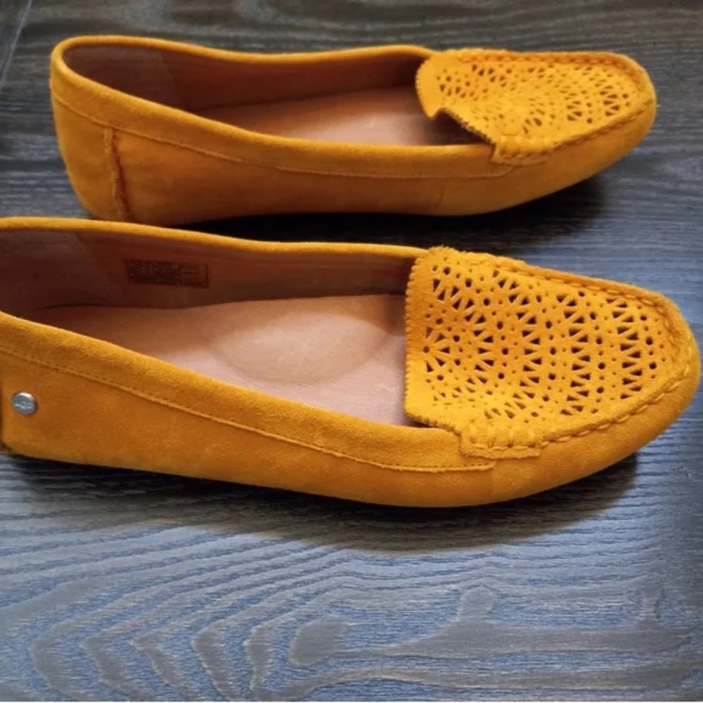 Ugg Dark Yellow Suede Driving Type Loafer Flats. I never wore them.
